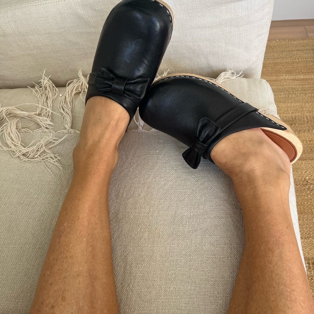 Swedish Hasbeens NWT Bow Husband Slip In Clog LOVE IT!!! Size 7.5 to 8 - Picture 13 of 15